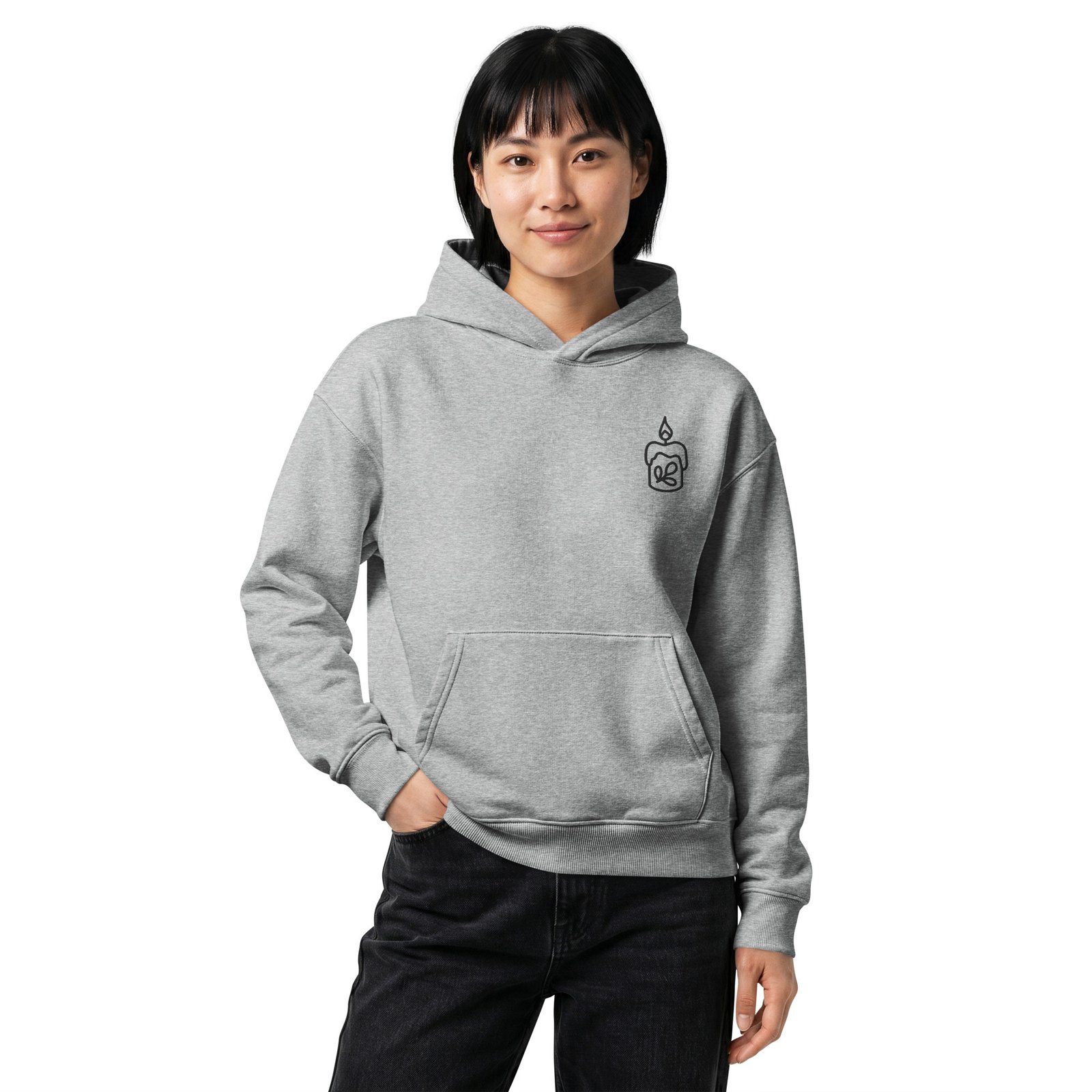 Unisex relaxed mid-weight hooded sweatshirt - Image 6